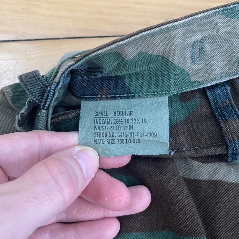 Propper Woodland Camo Cargo Pants Small Regular Military Tactical Green Brown - Picture 3 of 8